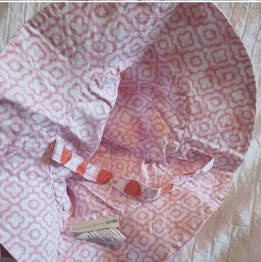 PBK 2pc Set 100% COTTON Baby Sun Hat Cover Swim POTTERY BARN KIDS - Picture 5 of 9
